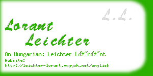 lorant leichter business card